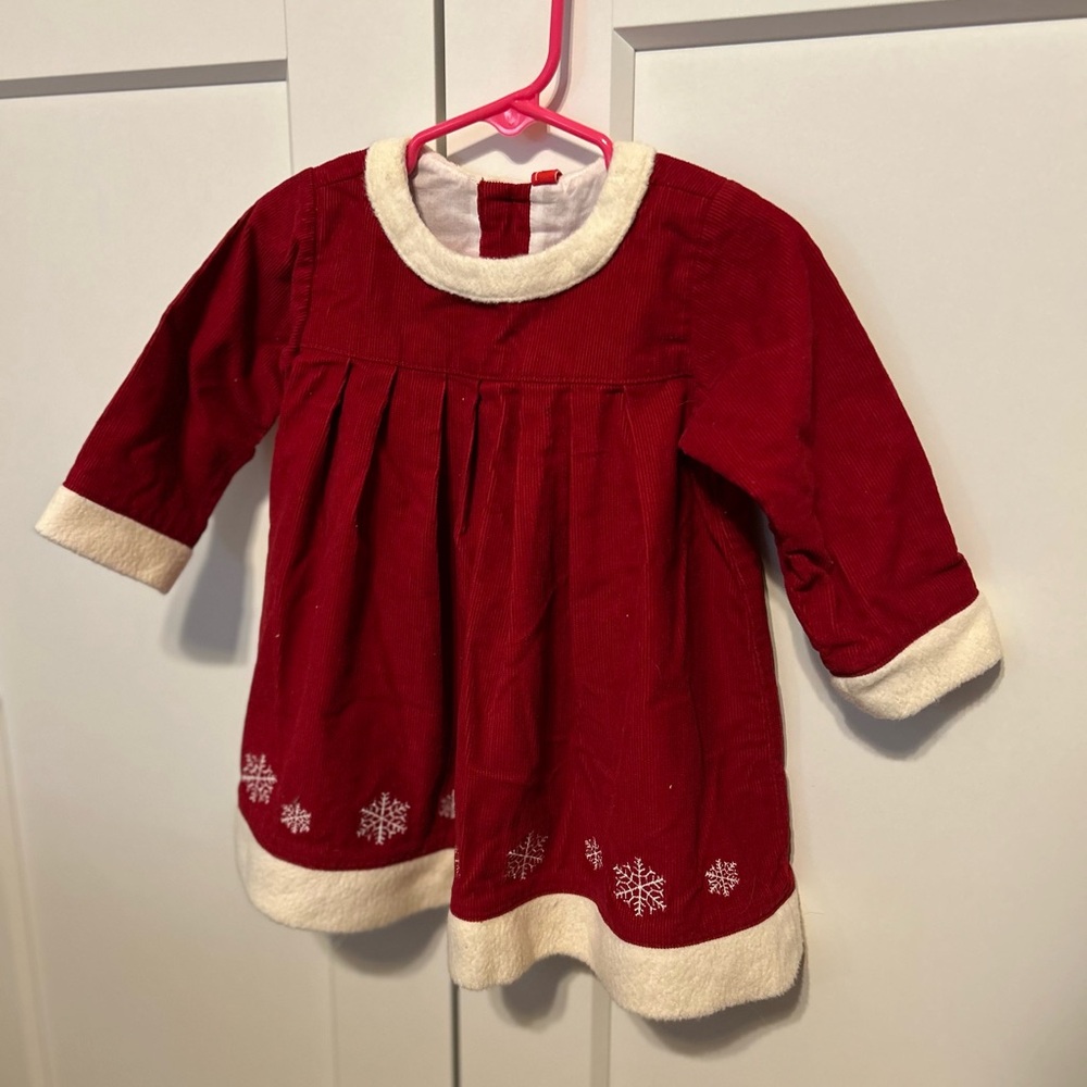 Hanna Andersson Red and Cream Snowflake Dress